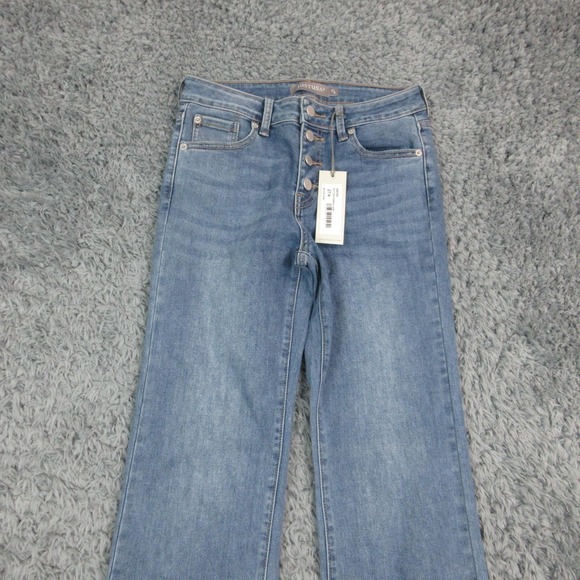 JustUSA Jeans Womens 4 Blue Mid Rise Bootcut Stretch Denim 28x30.5* NWT - Picture 2 of 16